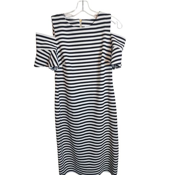 Calvin Klein Cold Shoulder Sheath Dress, Size 10 - Picture 1 of 6